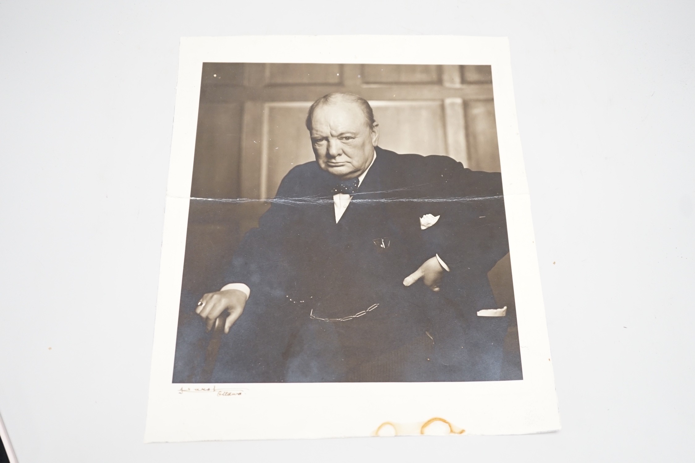 Yousuf Karsh, Ottawa, photo of Winston S. Churchill, signed by photographer